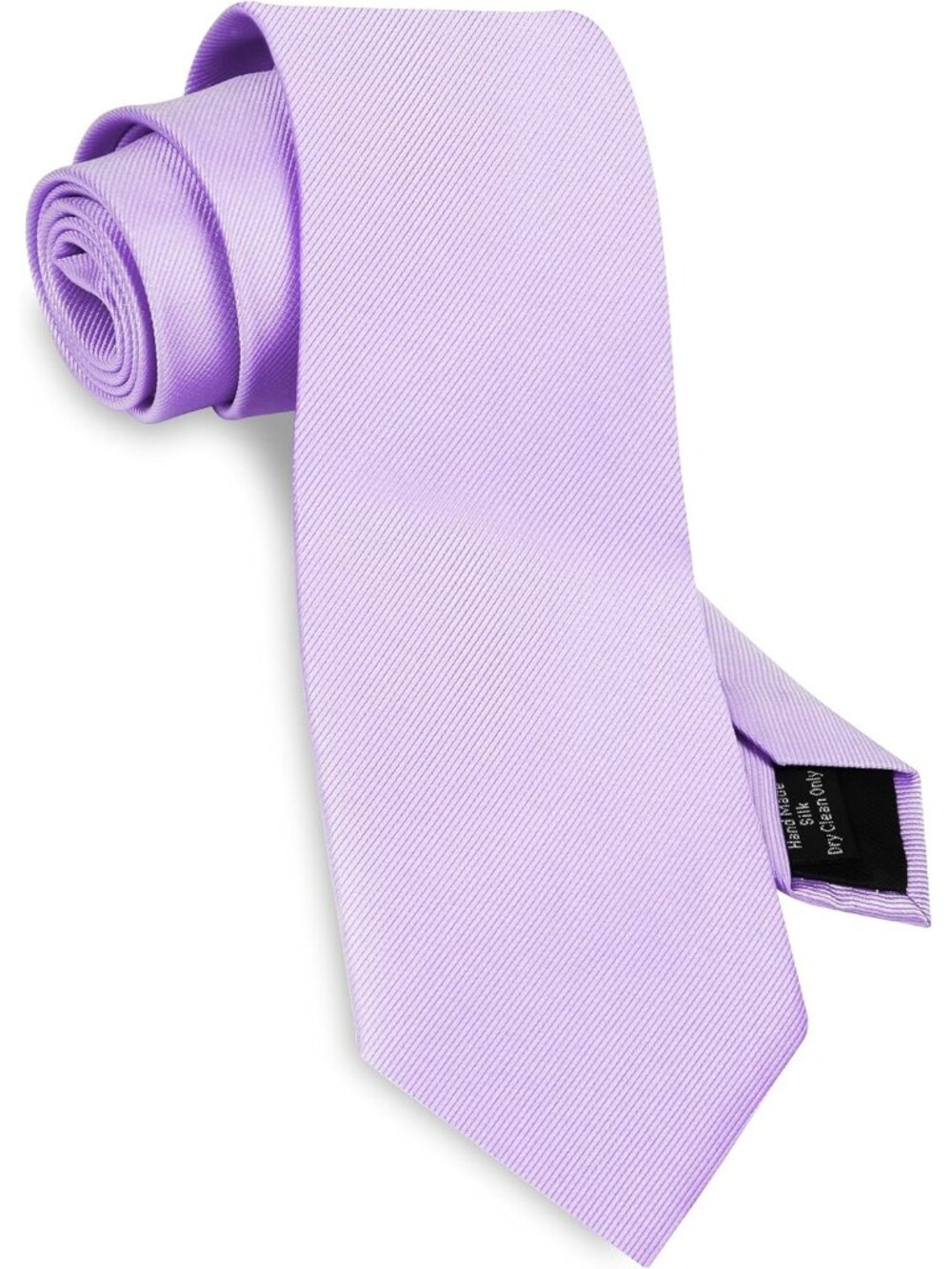 Men's Lavender Solid Twill Textured Woven Silk Formal Necktie For Wedding Dress